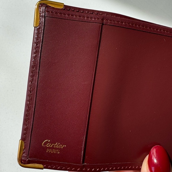 Must De Cartier Burgundy Leather Wallet - Picture 5 of 11